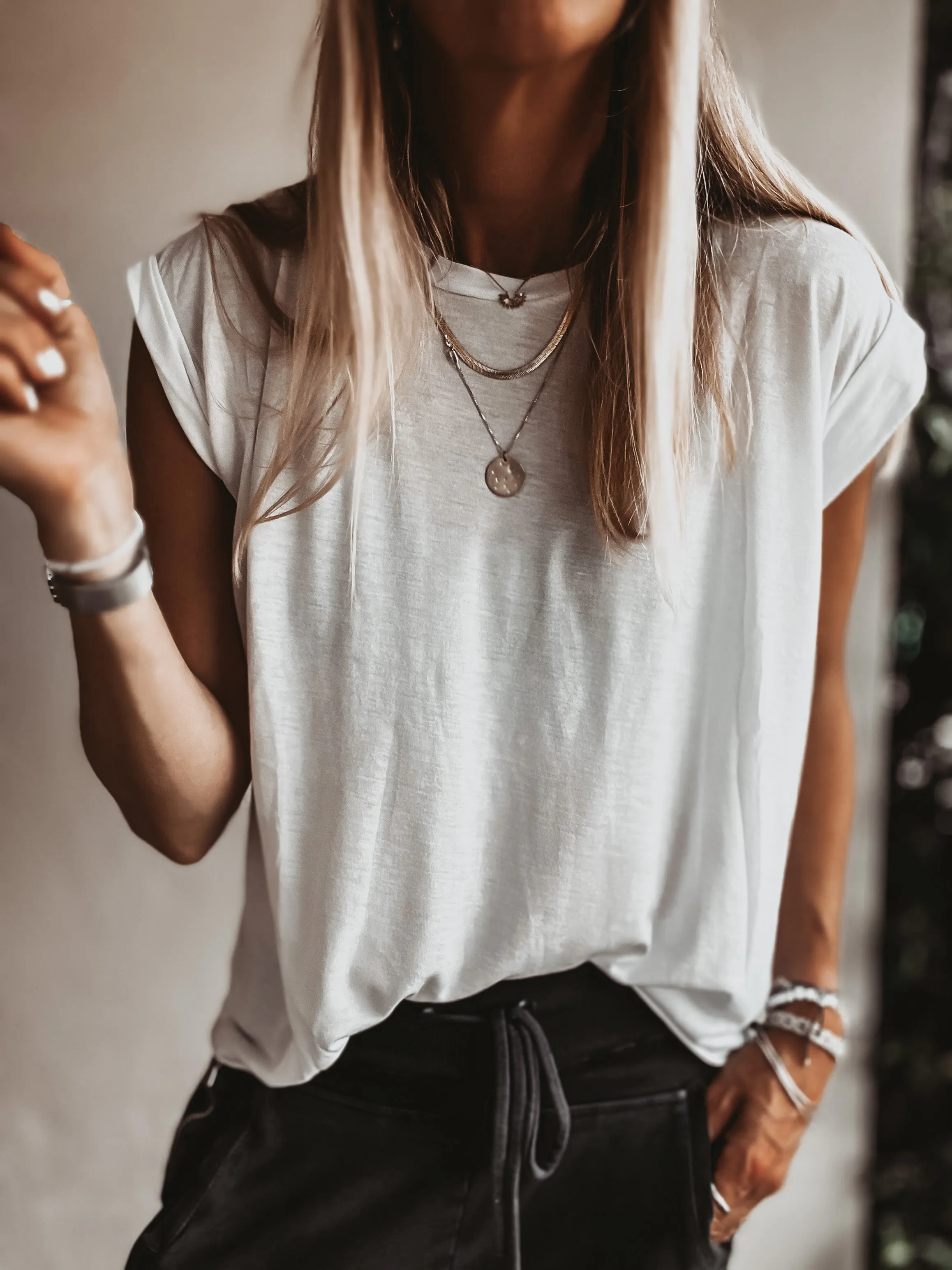 The perfect tee tank WHITE top