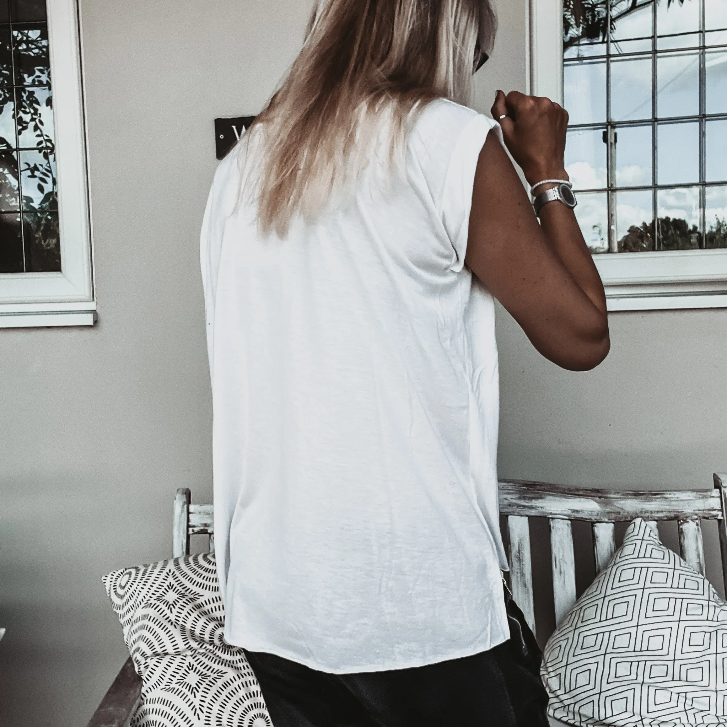 The perfect tee tank WHITE top