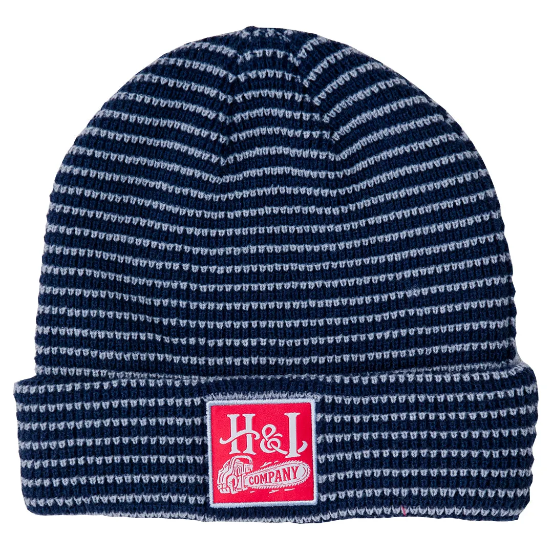 The Steamer - Blue & Gray Beanie