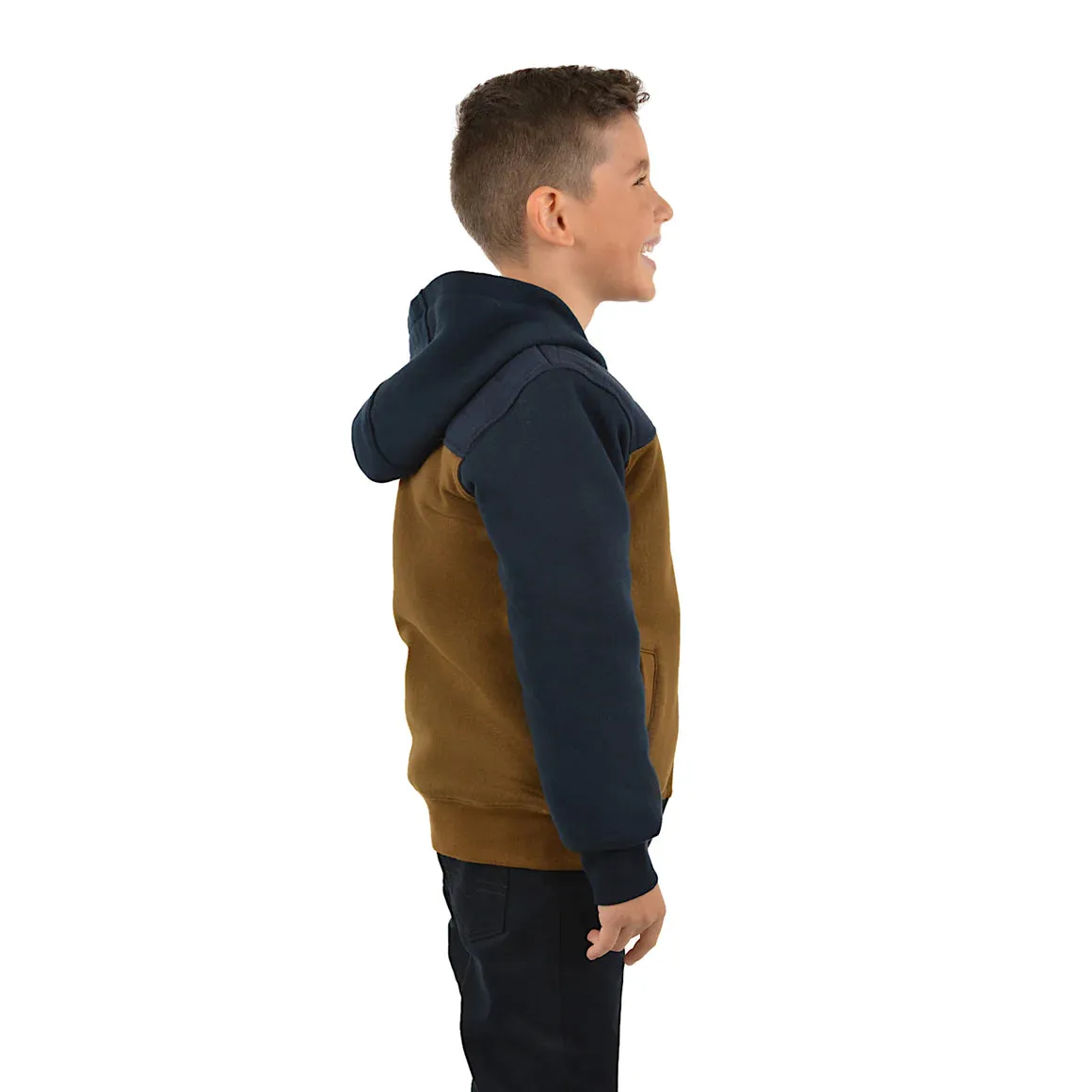 Thomas Cook Boys Original Zip Through Hoodie Navy/Tan