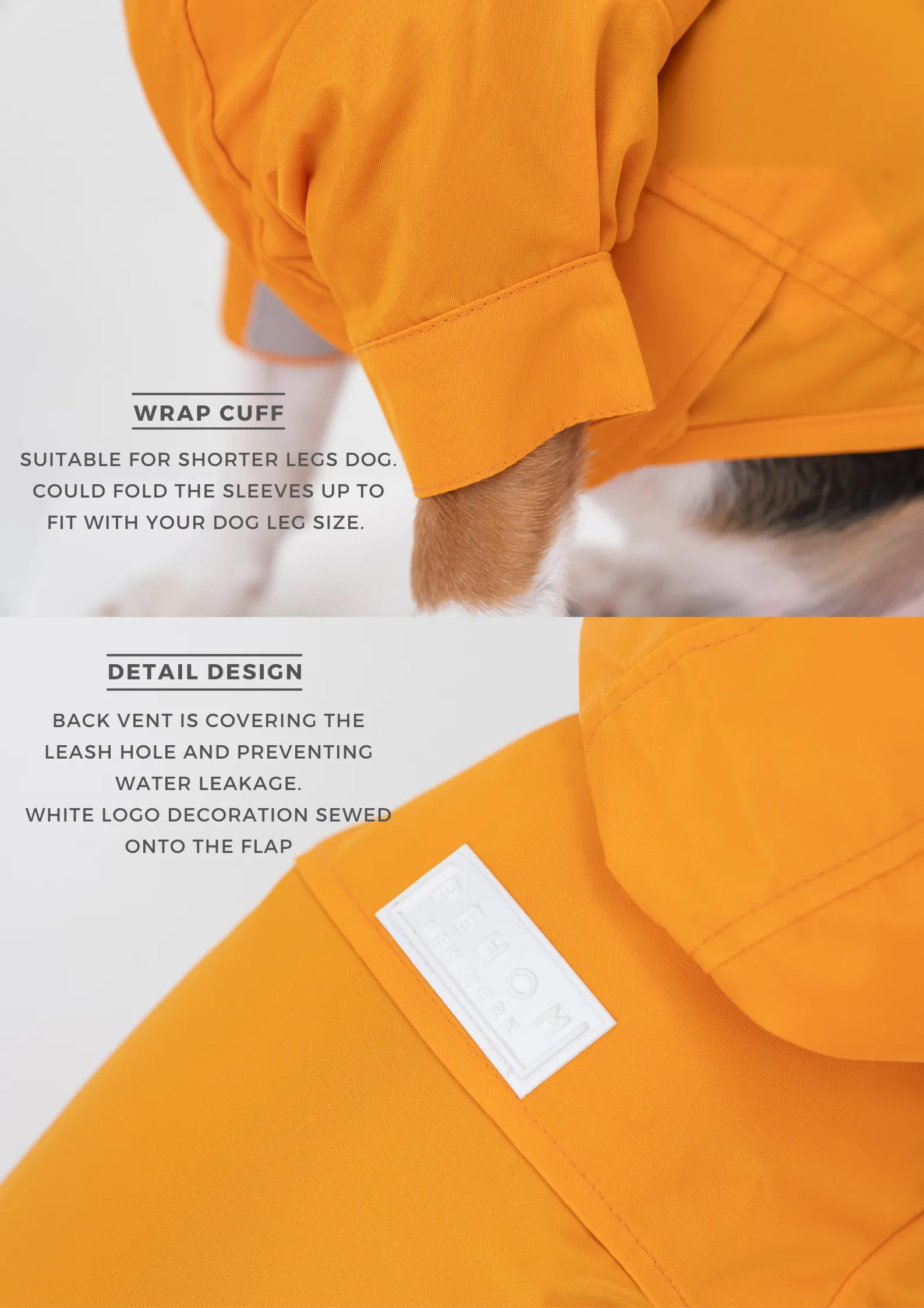 Tribeca adjustable velcro raincoat - Egg Yolk