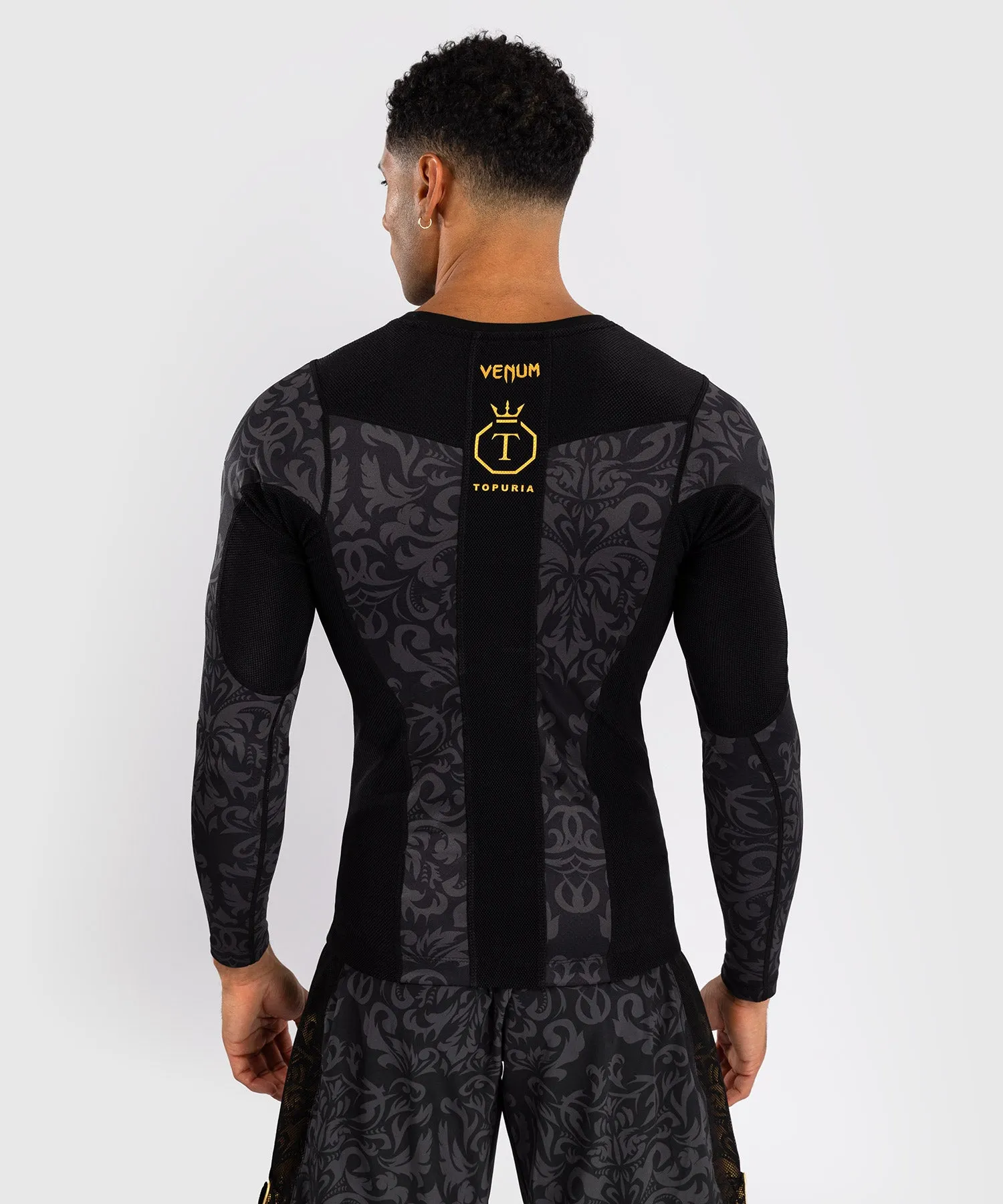 Venum x Ilia Topuria Unmatched Long Sleeve Rashguard - Black/Gold