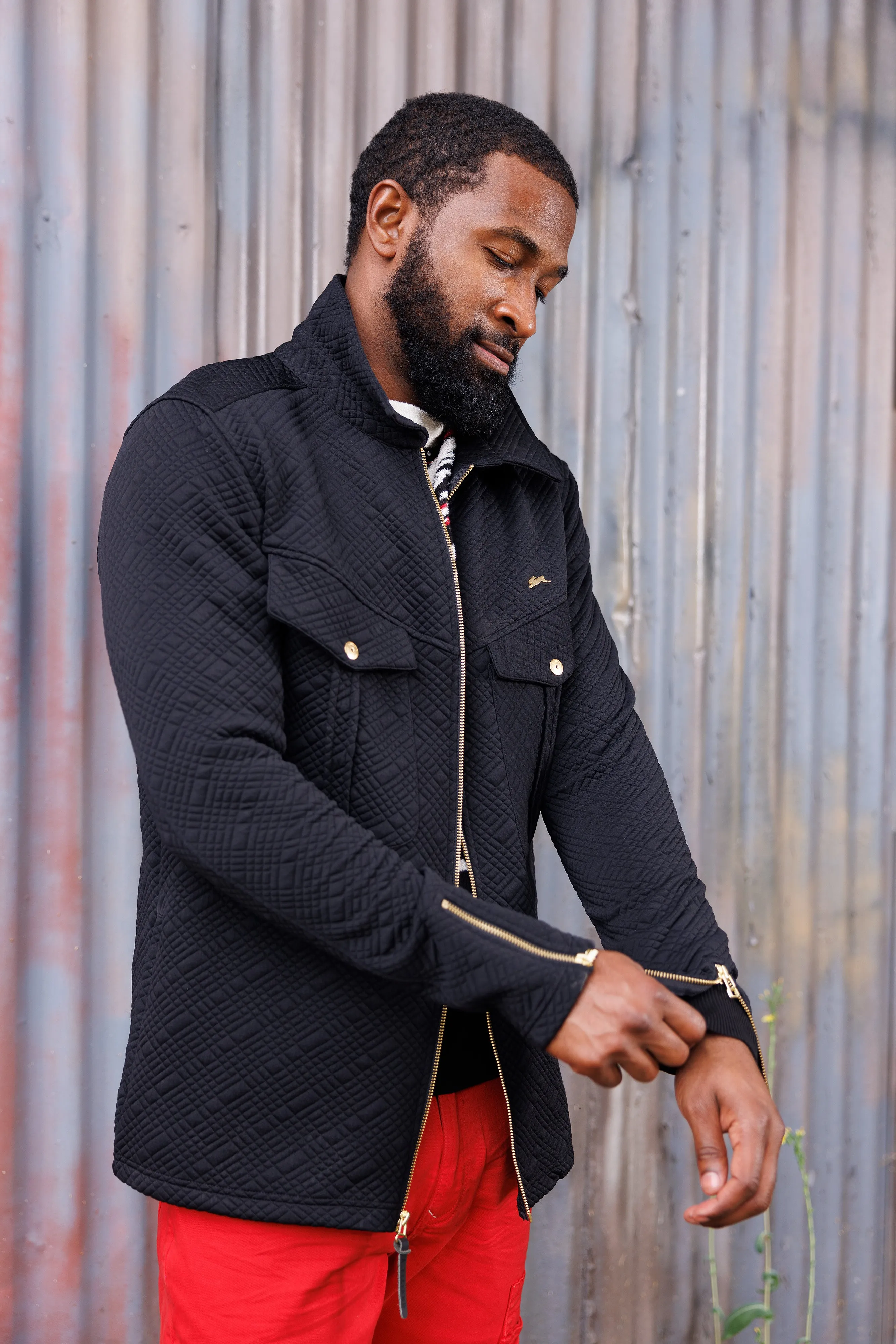 Verne | Men's Long Sleeve Quilted Shirt Jacket