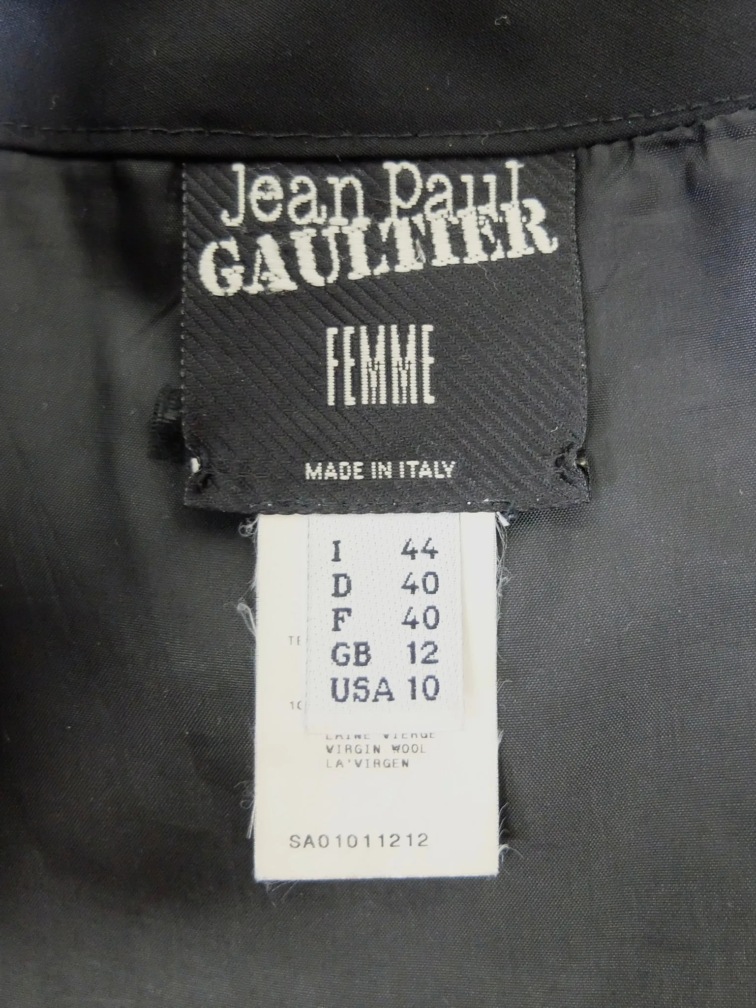 Vintage 2000s Y2K Jean Paul Gaultier Avant Garde Goth Grunge Black Midi Utility Cargo Skirt with Drawstring Detail