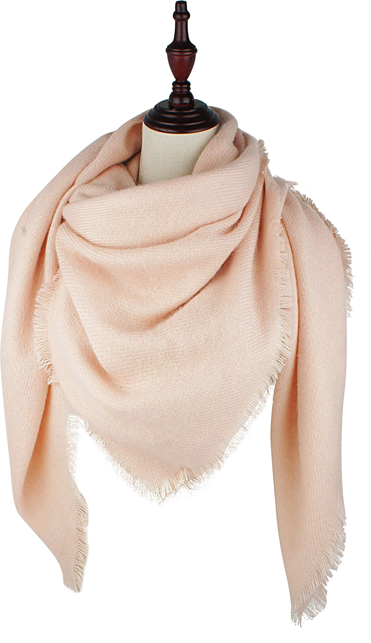 VIVIAN & VINCENT Soft Classic Luxurious Blanket Solid Color Square Scarf Wrap