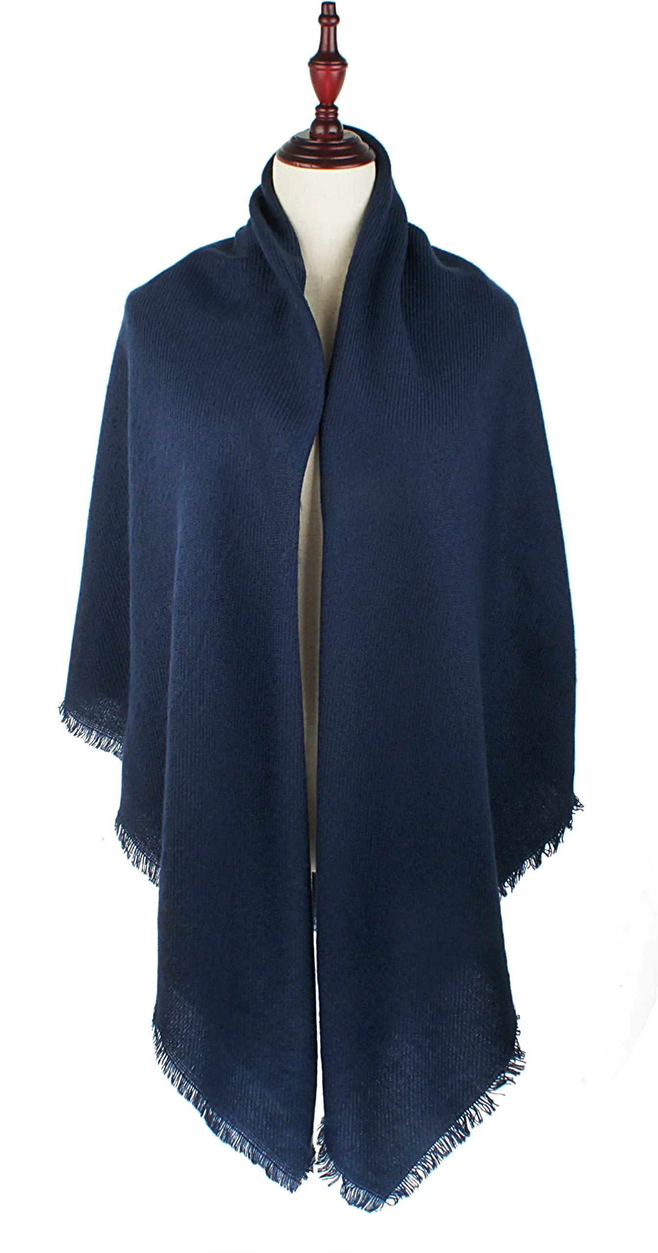 VIVIAN & VINCENT Soft Classic Luxurious Blanket Solid Color Square Scarf Wrap