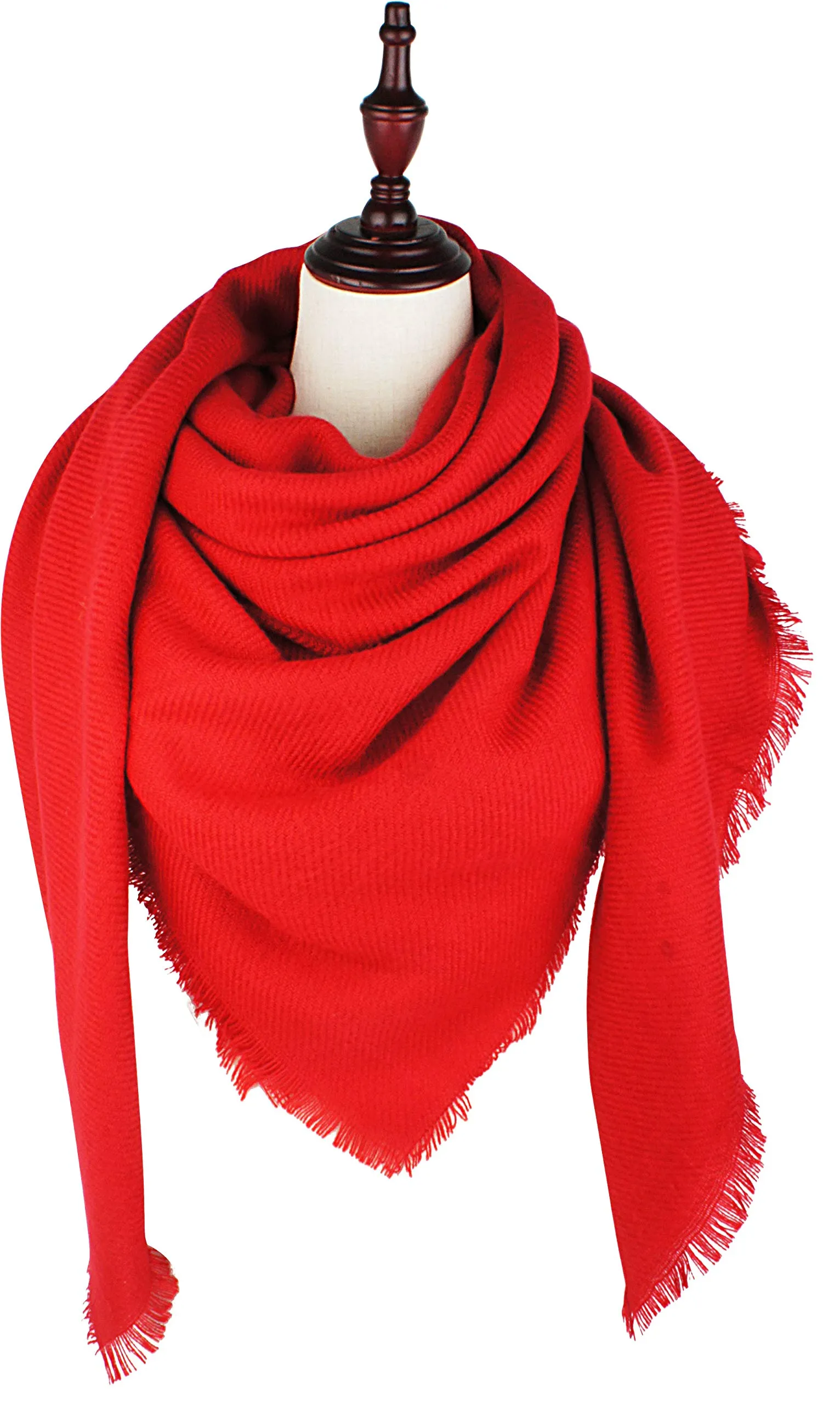 VIVIAN & VINCENT Soft Classic Luxurious Blanket Solid Color Square Scarf Wrap