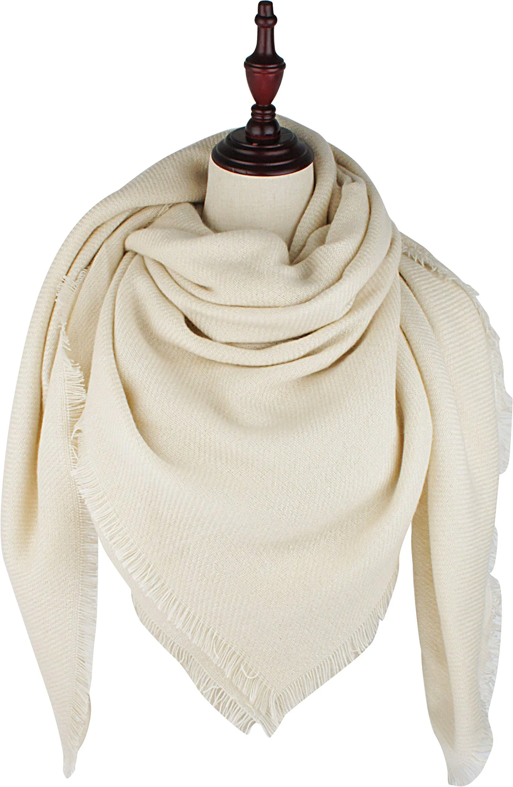 VIVIAN & VINCENT Soft Classic Luxurious Blanket Solid Color Square Scarf Wrap