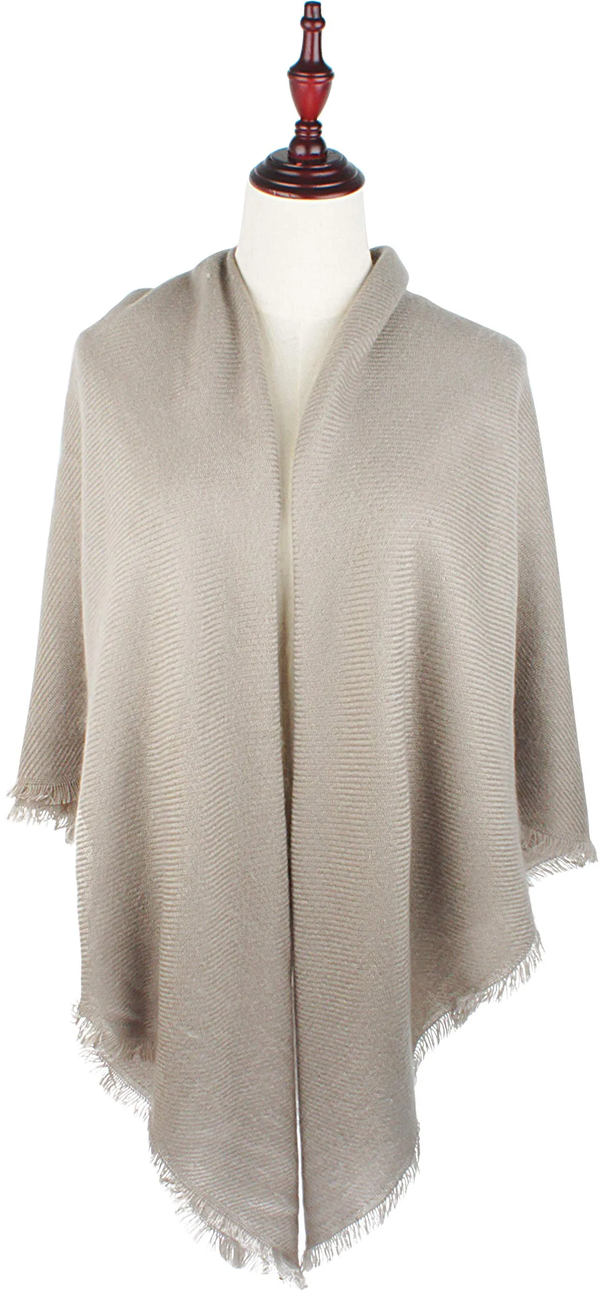 VIVIAN & VINCENT Soft Classic Luxurious Blanket Solid Color Square Scarf Wrap