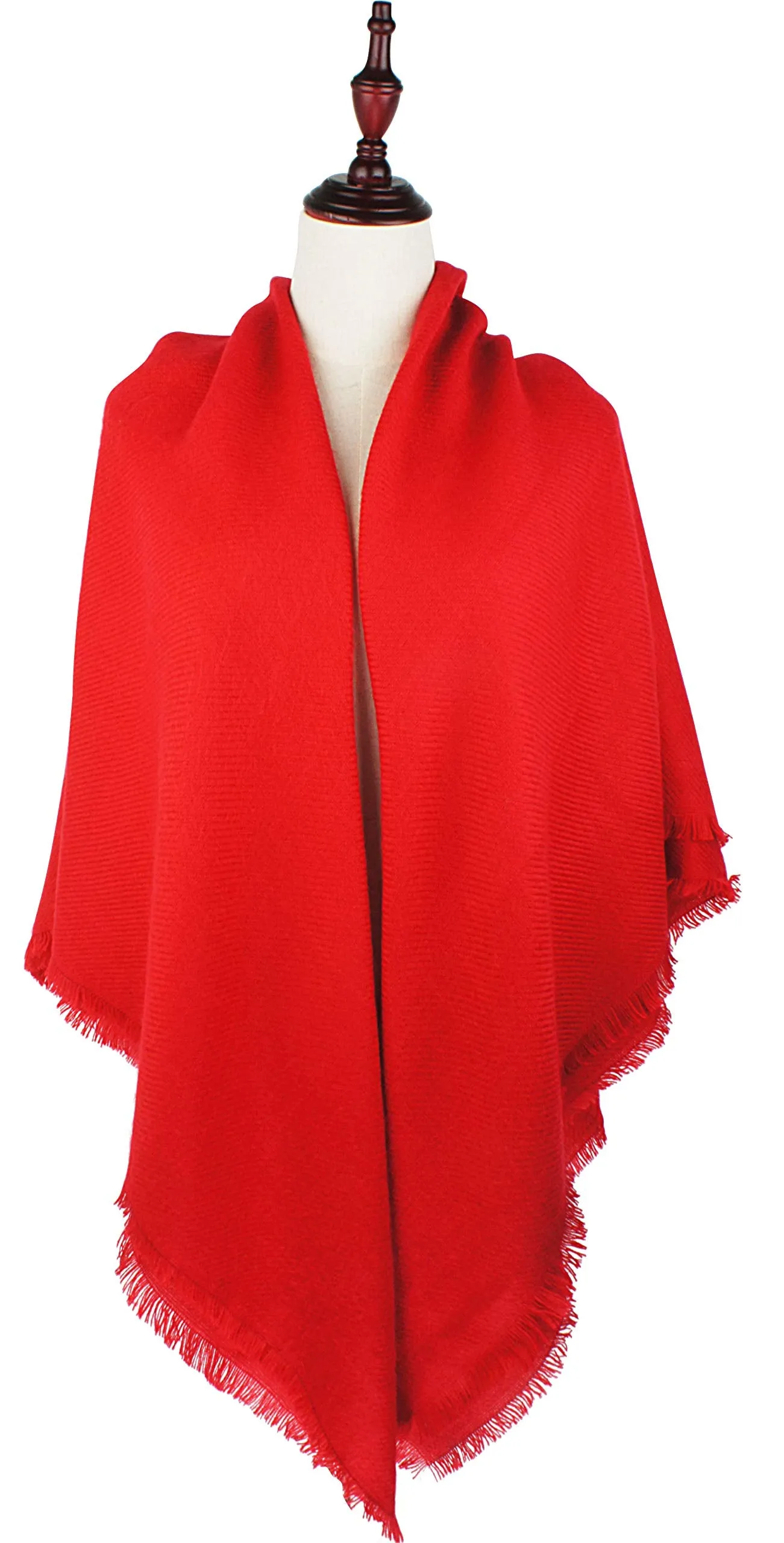 VIVIAN & VINCENT Soft Classic Luxurious Blanket Solid Color Square Scarf Wrap