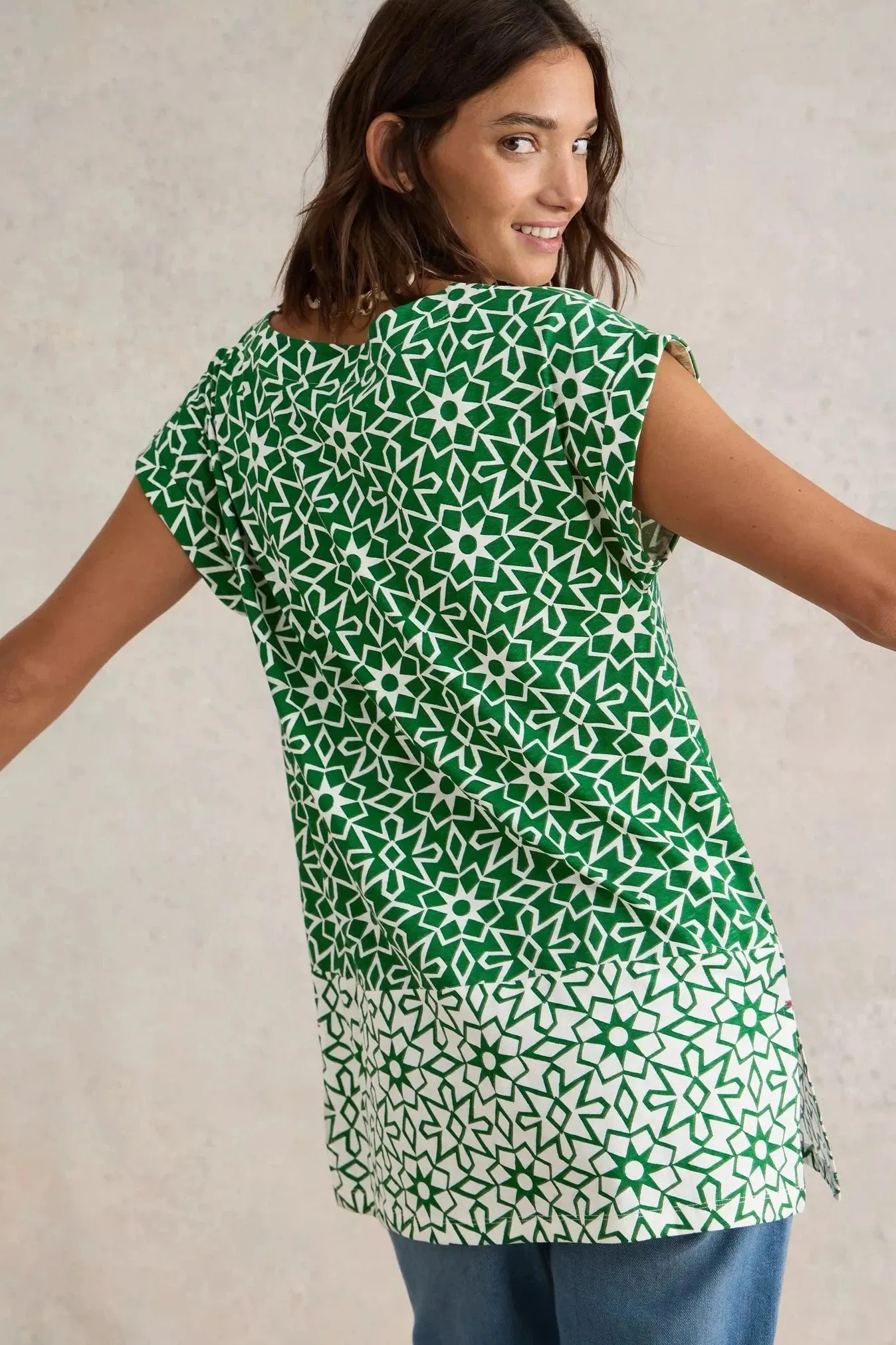 White Stuff Carrie Tunic - Green Print