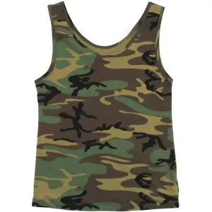 Woodland Camouflage - Womens Stretch Tank Top