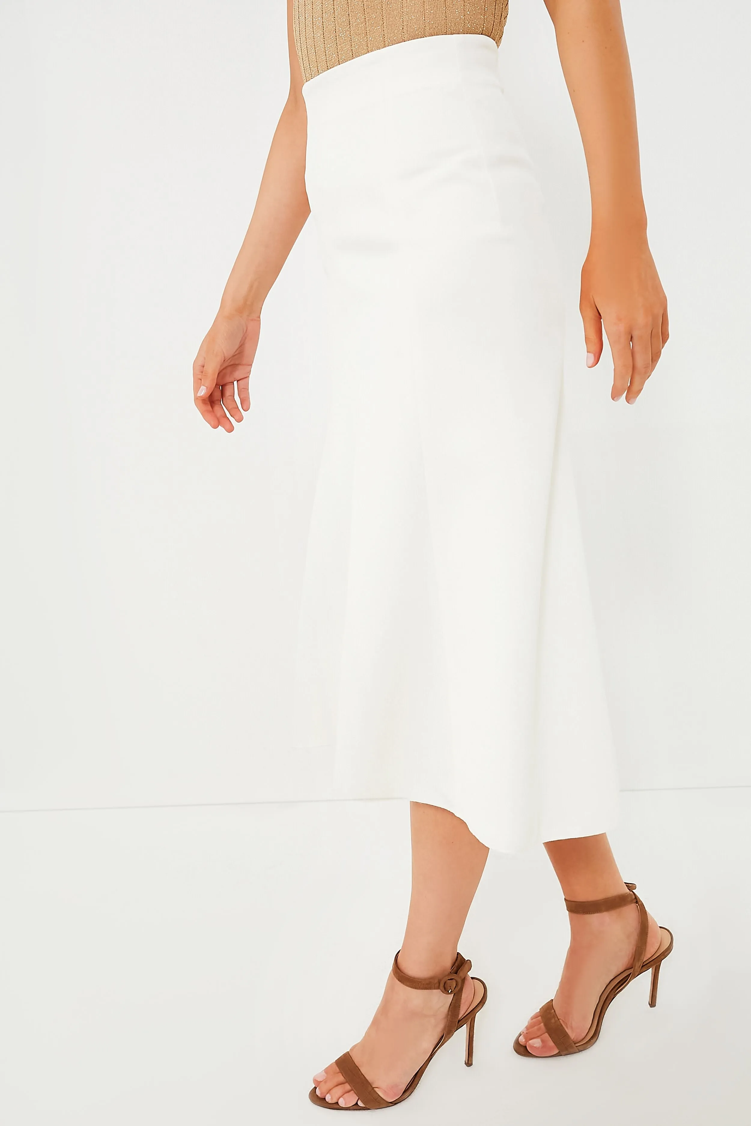 Wool White Arona Skirt