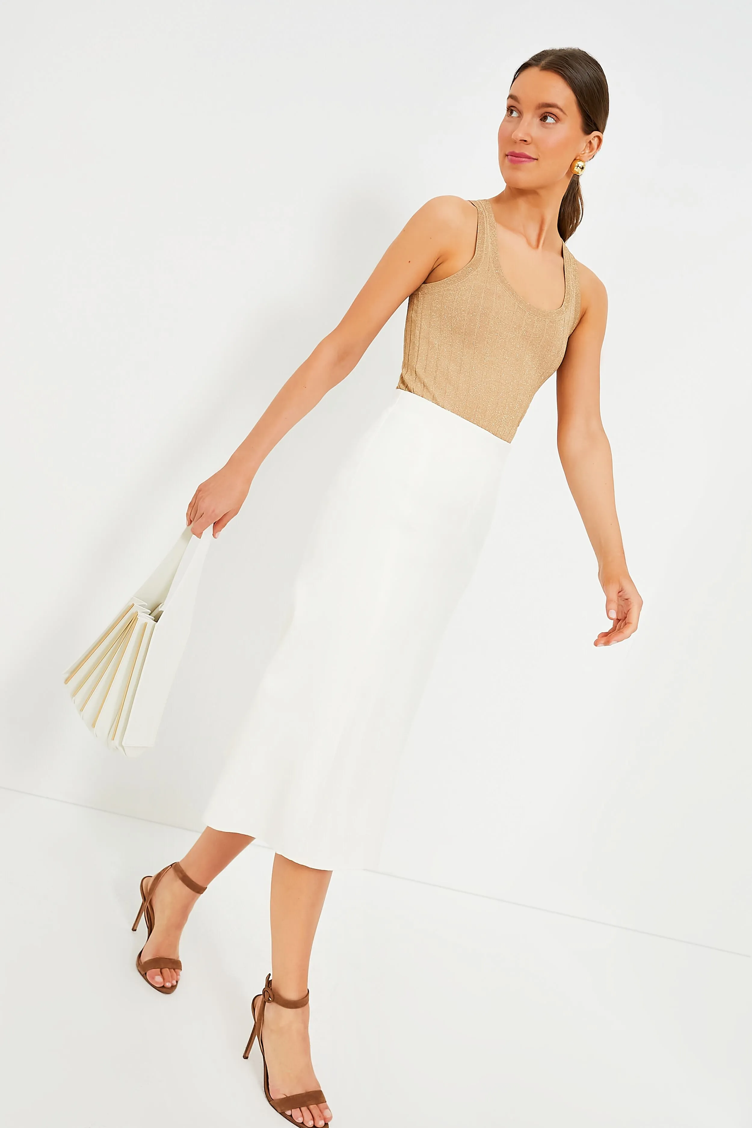 Wool White Arona Skirt