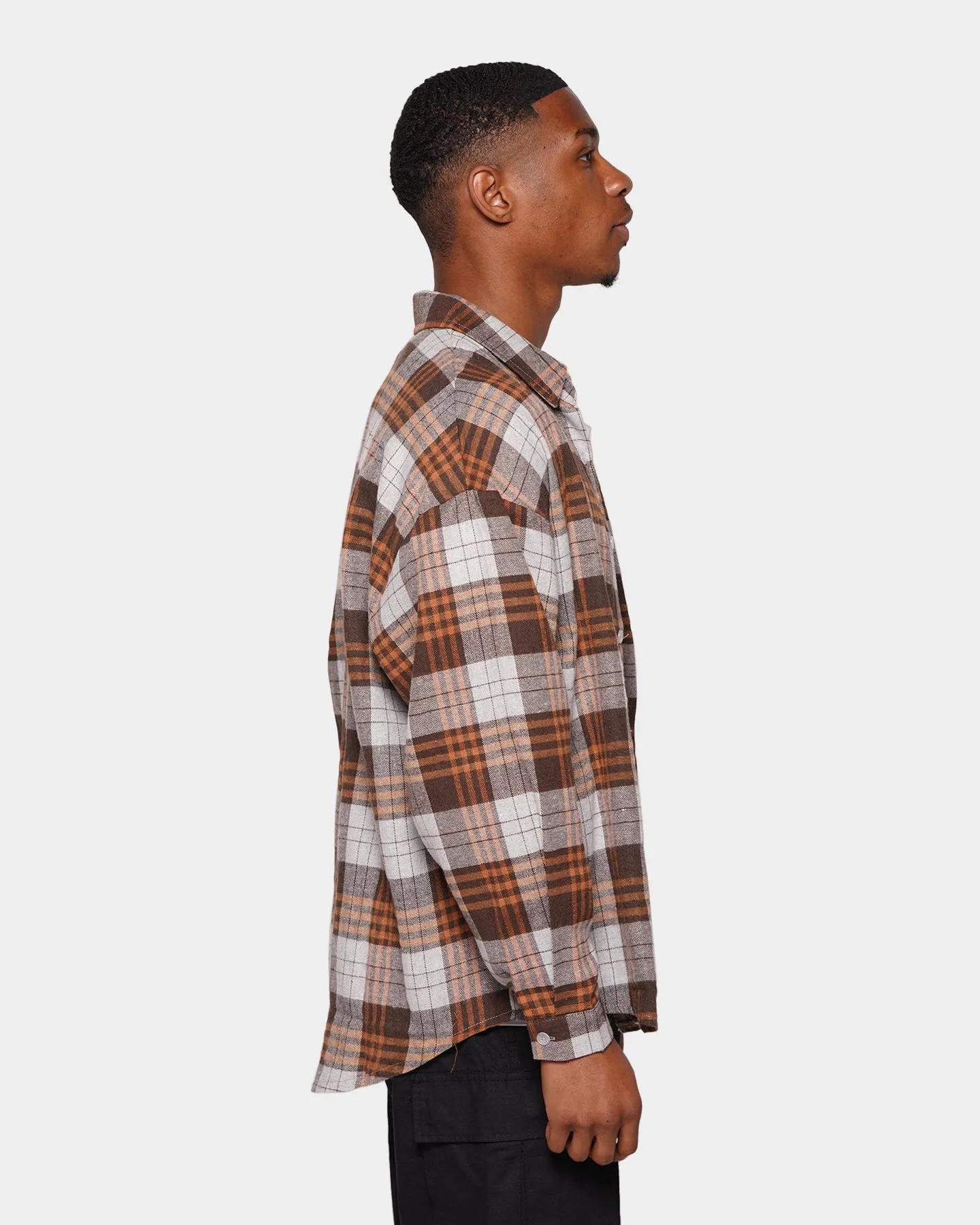 XXIII Makolm Flannel Shacket Brown