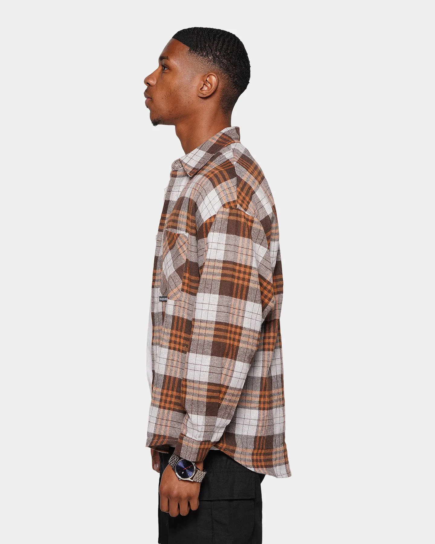 XXIII Makolm Flannel Shacket Brown