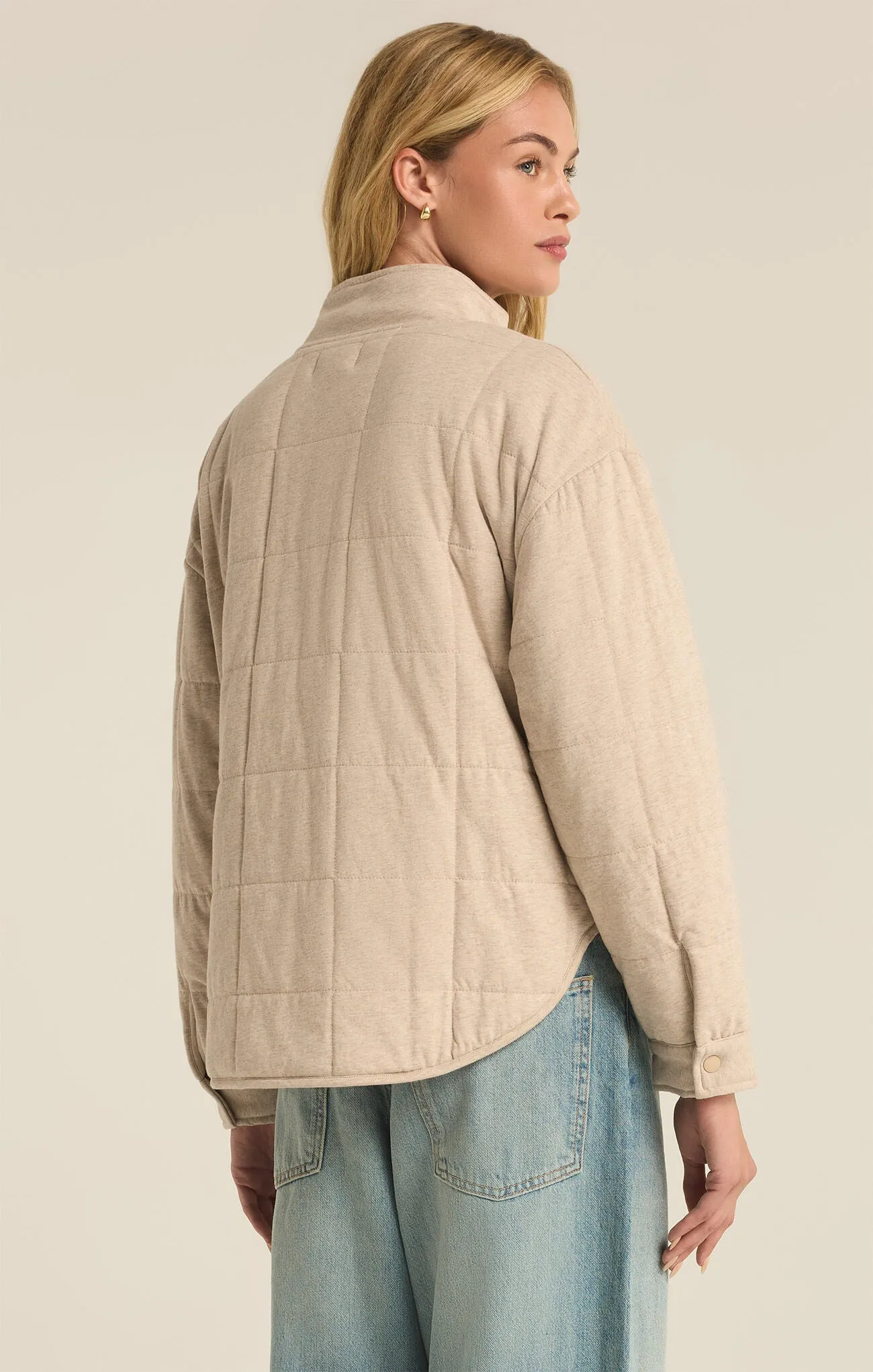 Z SUPPLY - BONFIRE JACKET HEATHER LATTE