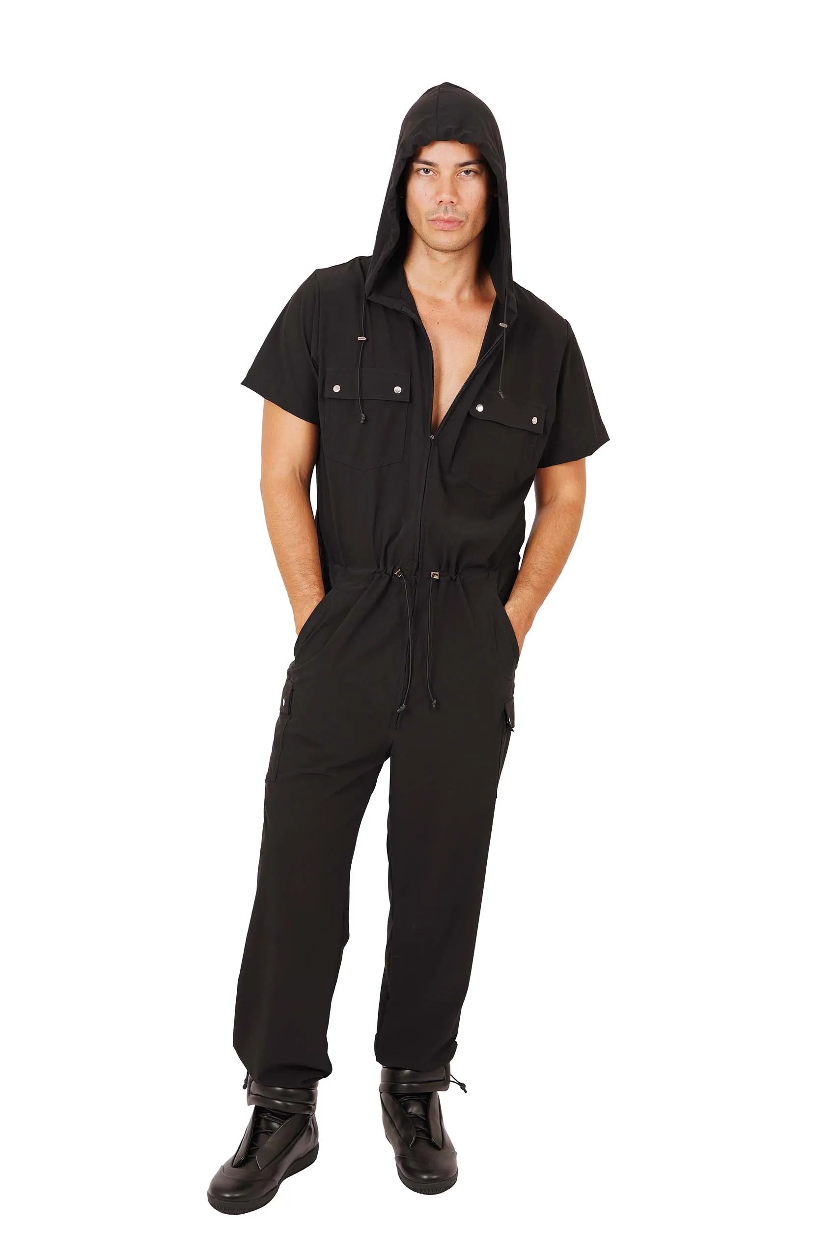 Zambia Mens Short Sleeve Jumpsuit